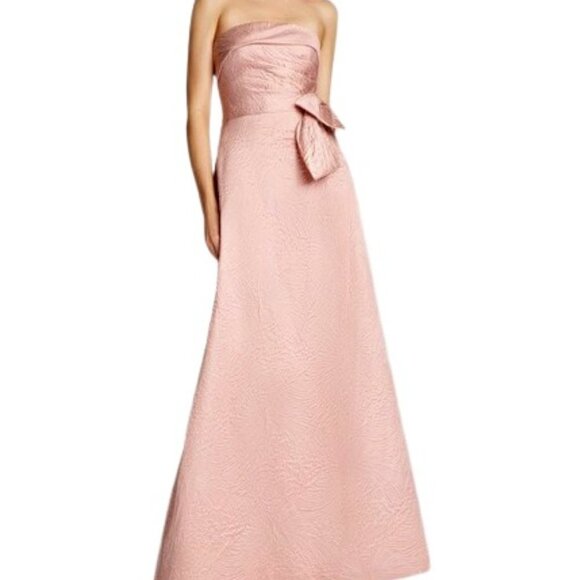 Teri Jon Cuff Bodice Strapless Gown | Blush Pink | Size 10 - Picture 1 of 10